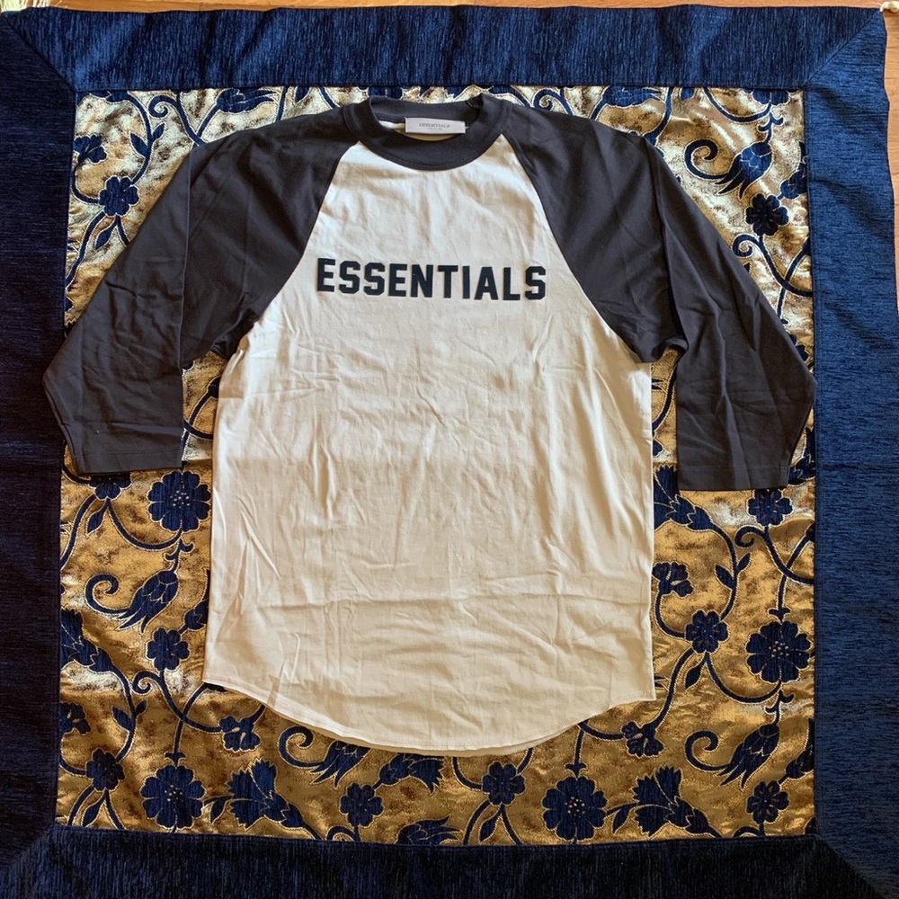 Fear of God Essentials Black and White Long Sleeve Tee
